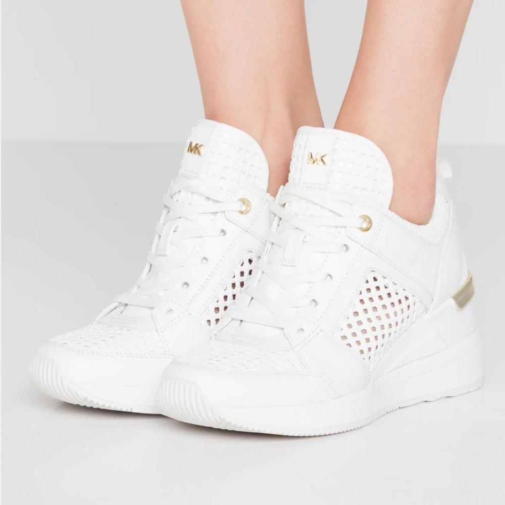 Michael Kors Woven Leather Georgie Trainer